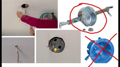 how to install electrical box for ceiling light|attaching light fixture to ceiling.